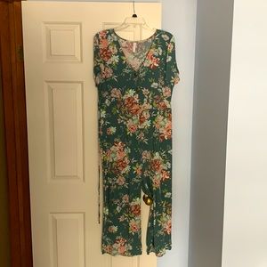 Green Floral Jumpsuit